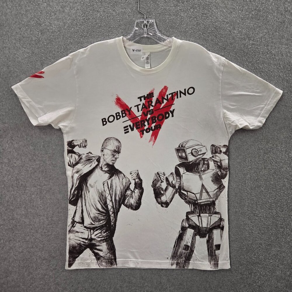 Logic Men Shirt Large White The Bobby Tarantino vs Everybody Tour NF Kyle Tee